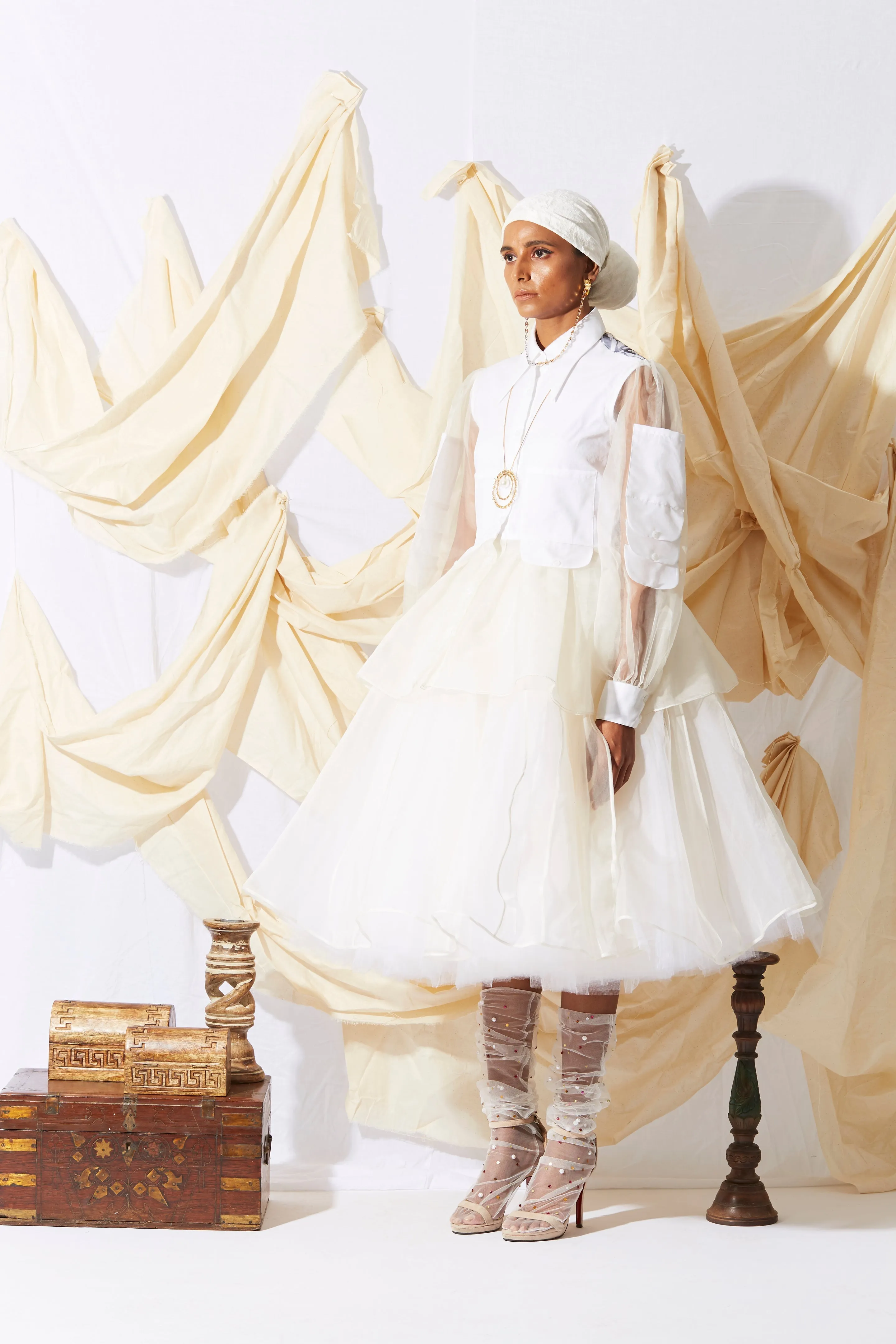 Organza Trench Shirt