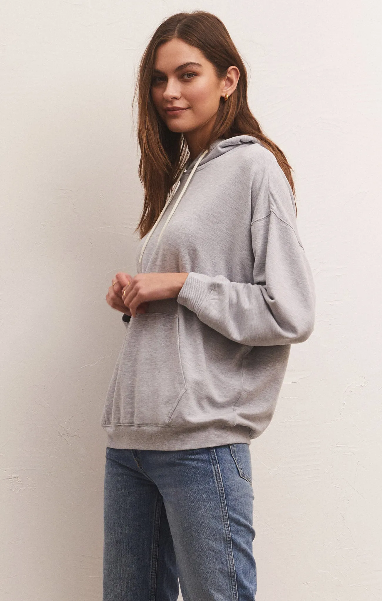 Oversized Modal Fleece Hoodie