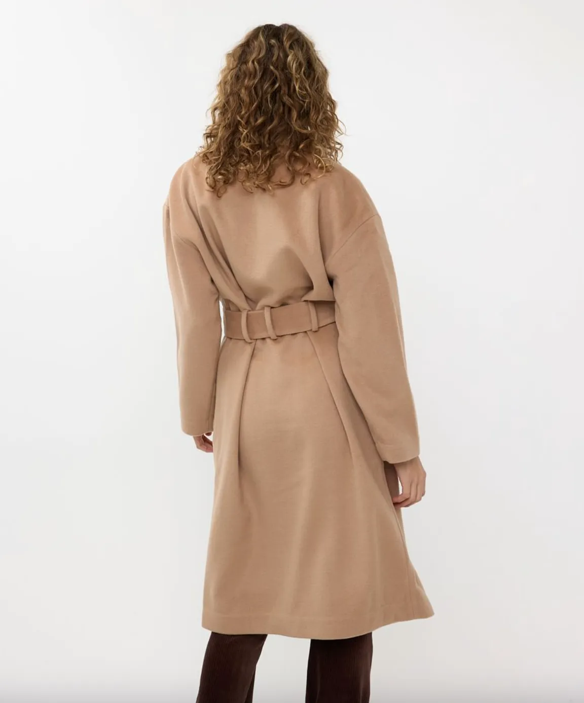 Patch Pocket Coat-Camel