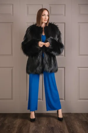 Perforated Fox Fur Jacket