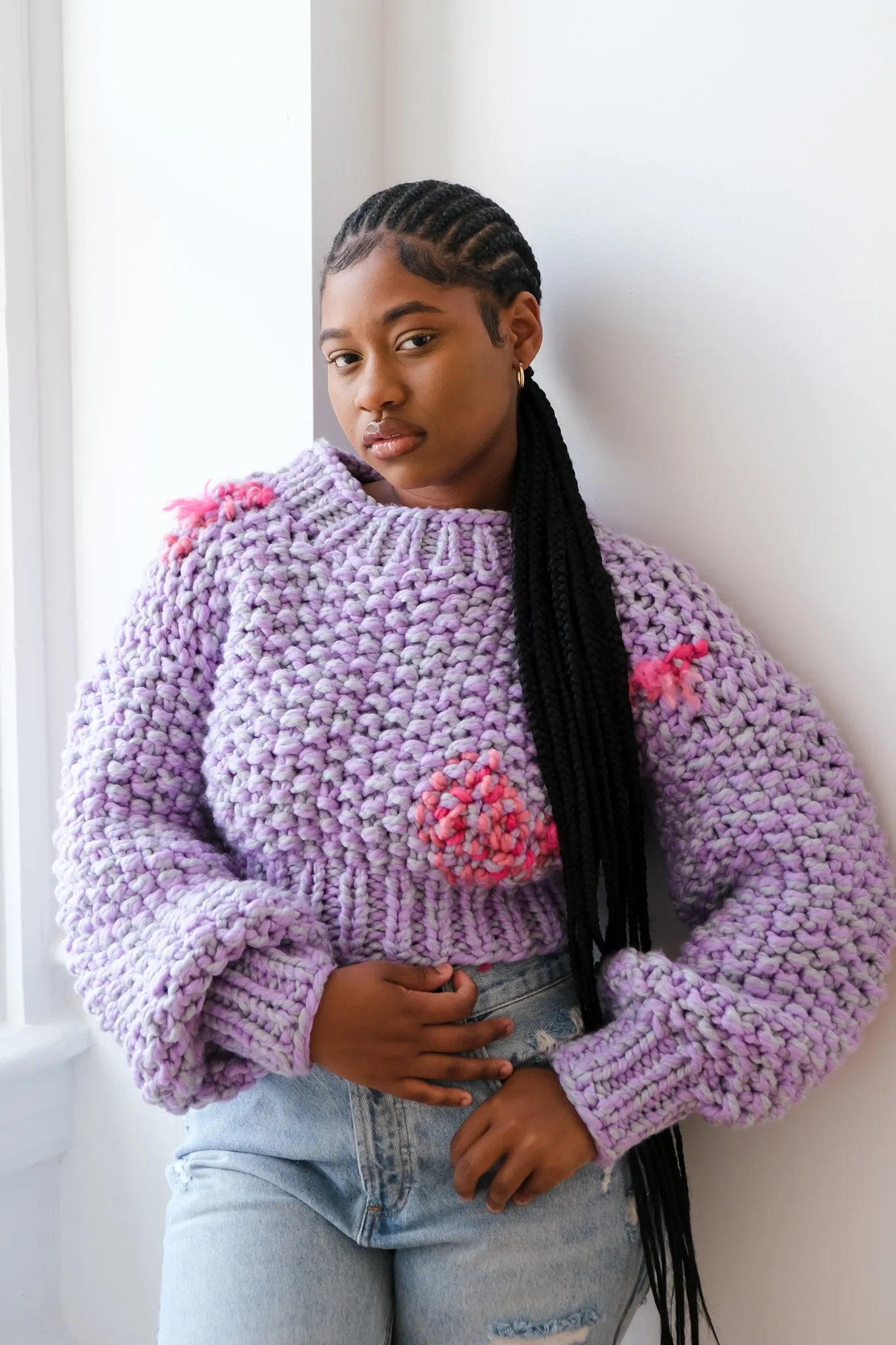 Pink Heart Sweater