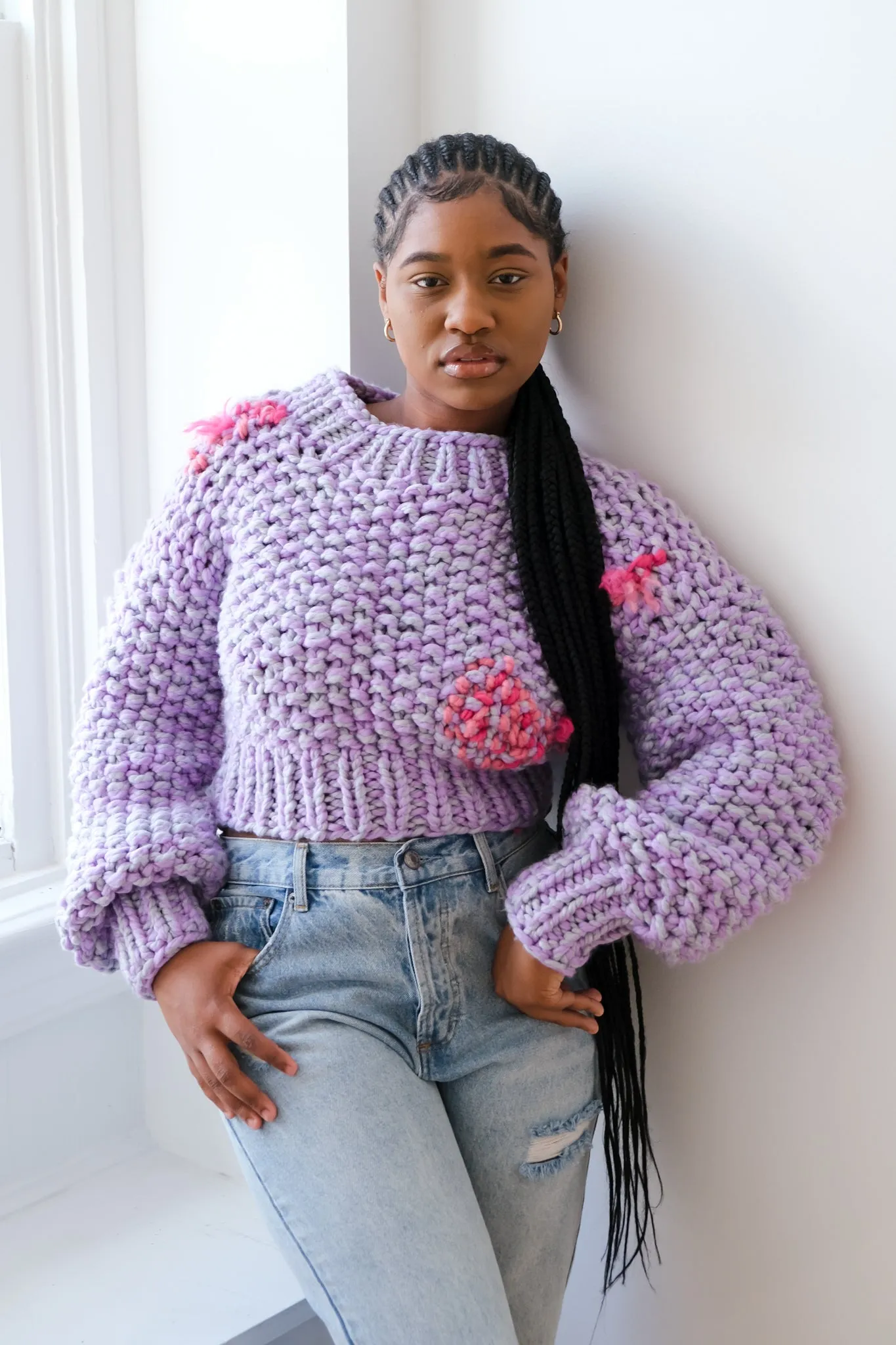 Pink Heart Sweater