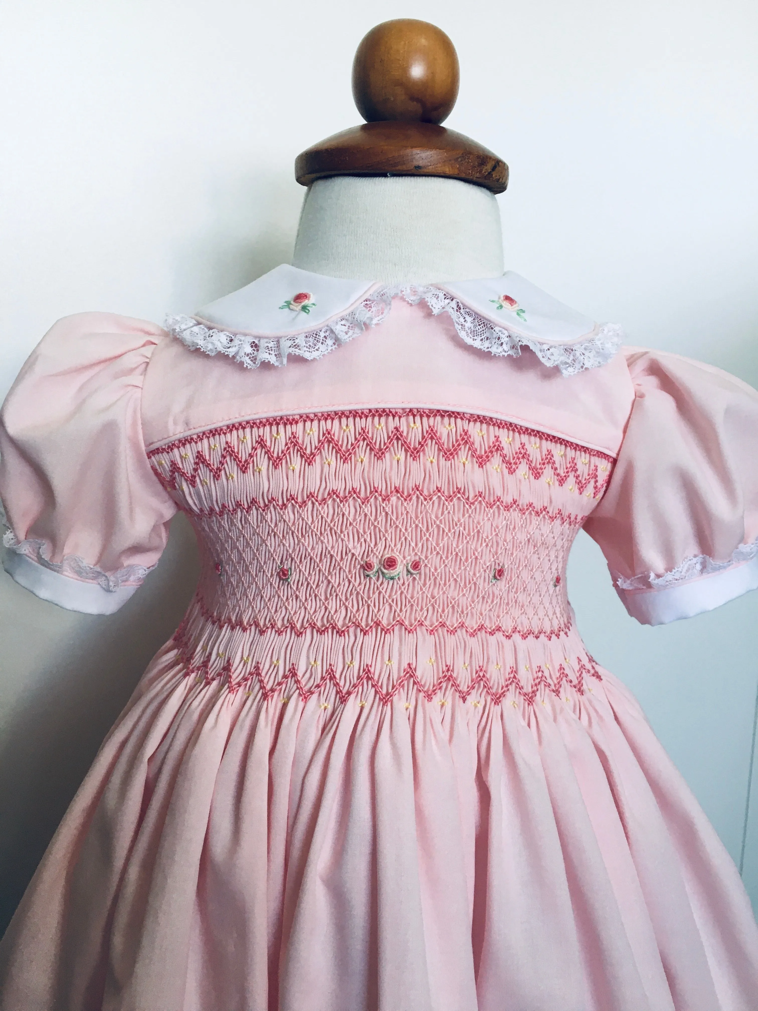 Pink Rose Smocked Dress