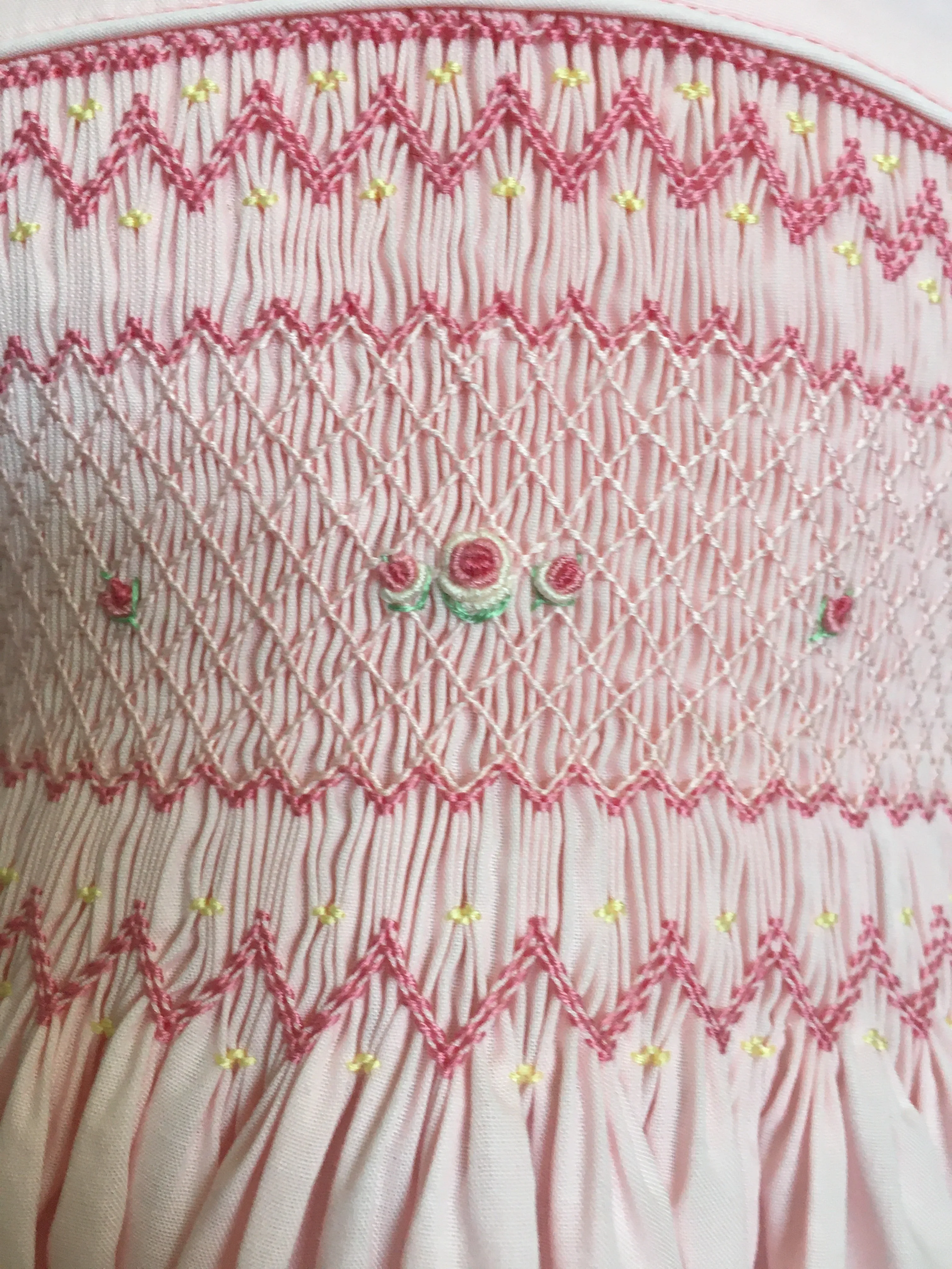 Pink Rose Smocked Dress