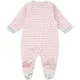 Pink velour Striped Playsuit