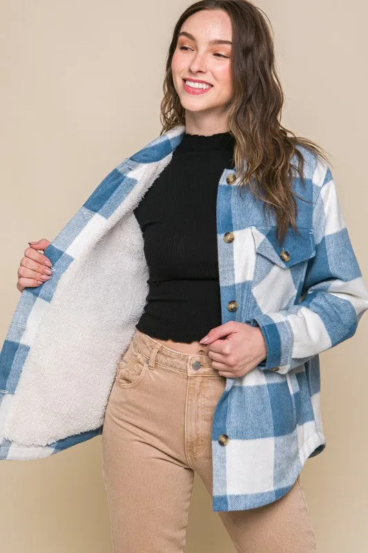 Plaid Front Pocket Detail Jacket