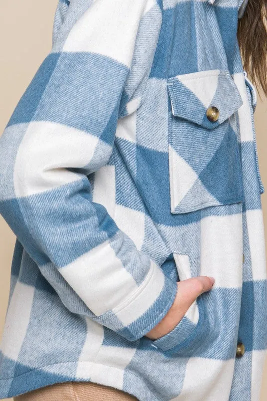 Plaid Front Pocket Detail Jacket