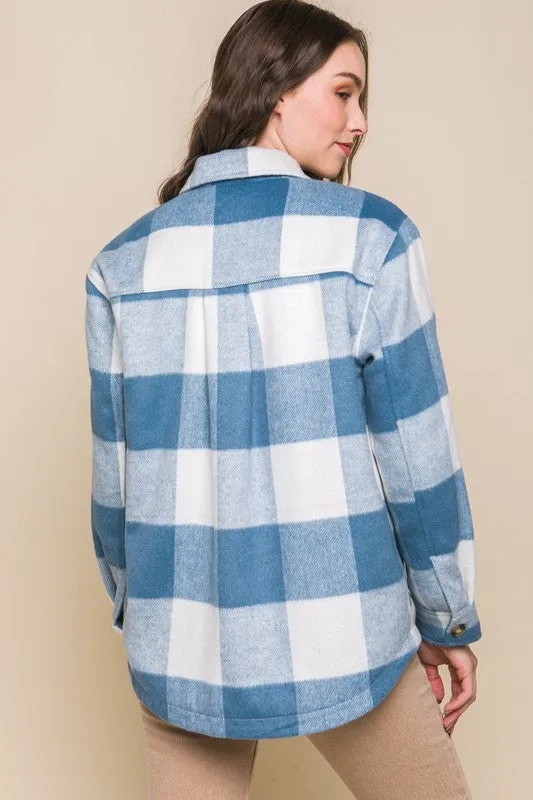 Plaid Front Pocket Detail Jacket