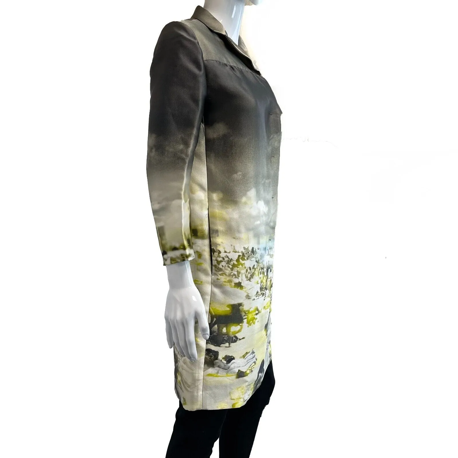 Prada Silk Printed Coat Super rare Multicolor - 38 US 2 Excellent Spring 2010