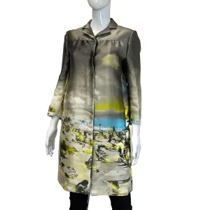 Prada Silk Printed Coat Super rare Multicolor - 38 US 2 Excellent Spring 2010