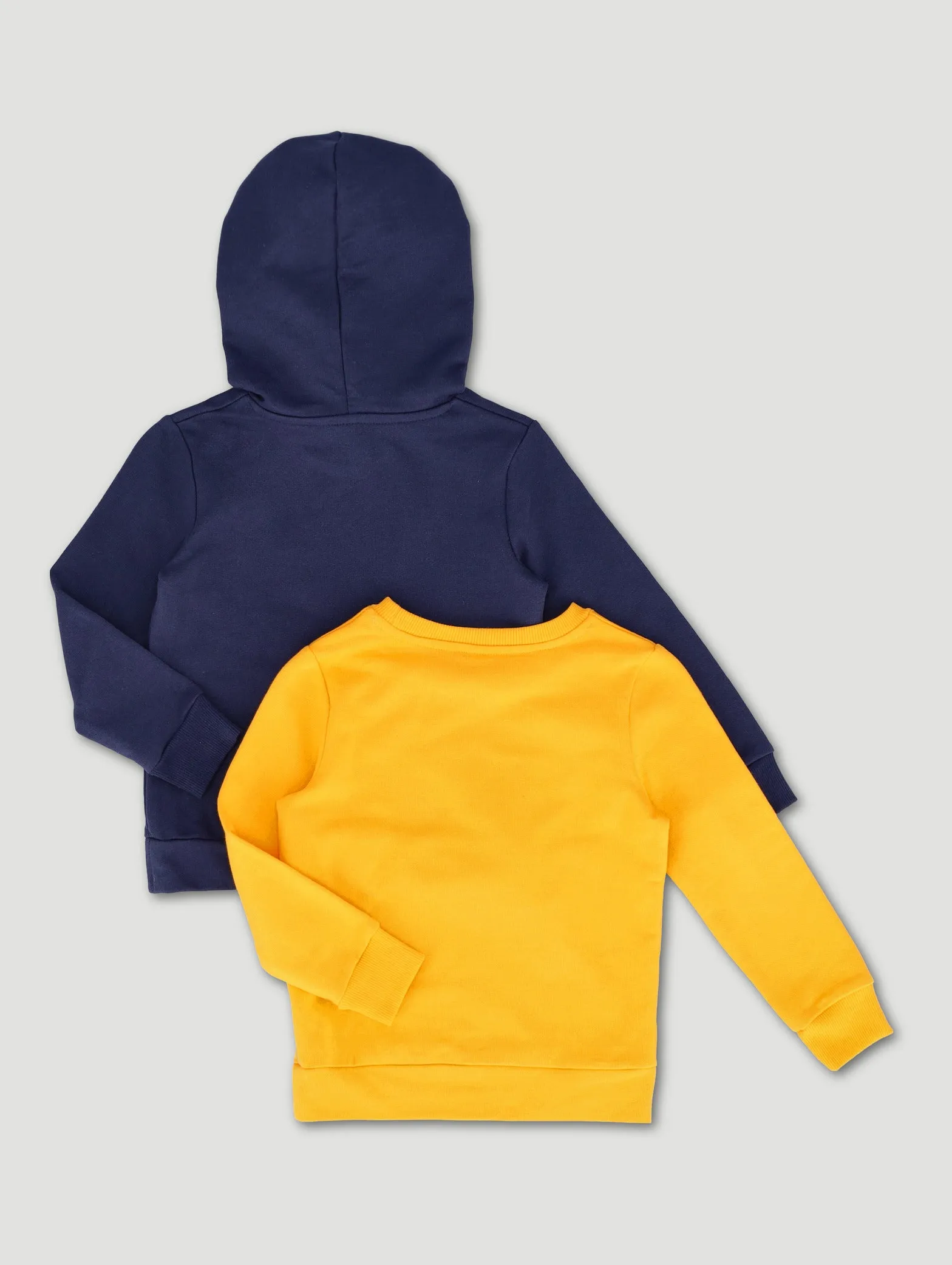 Pre-Boys 2 Pack Fleece Tops - Mustard/Navy