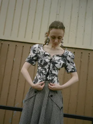 Puff Sleeve Sequined Top
