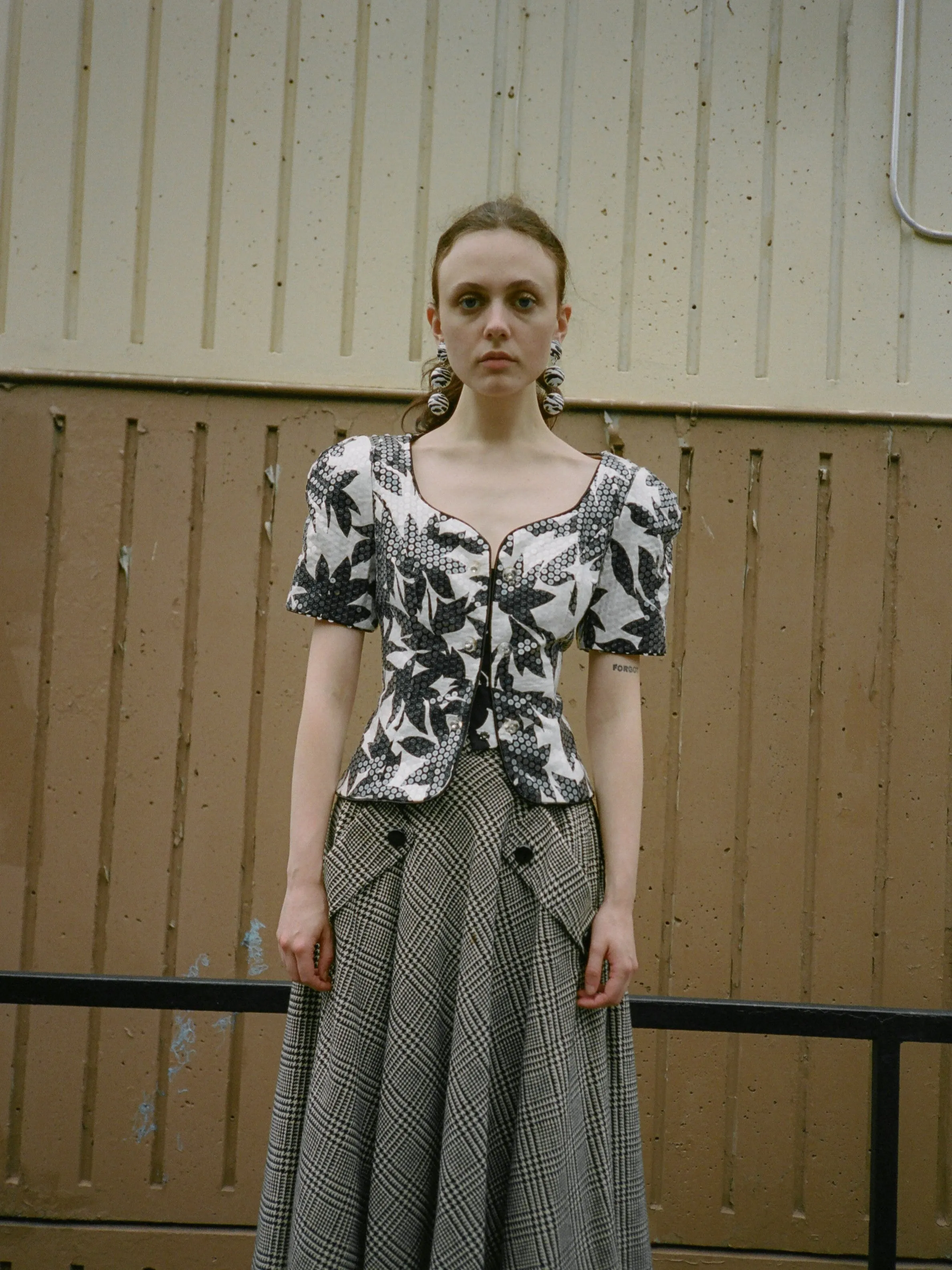 Puff Sleeve Sequined Top