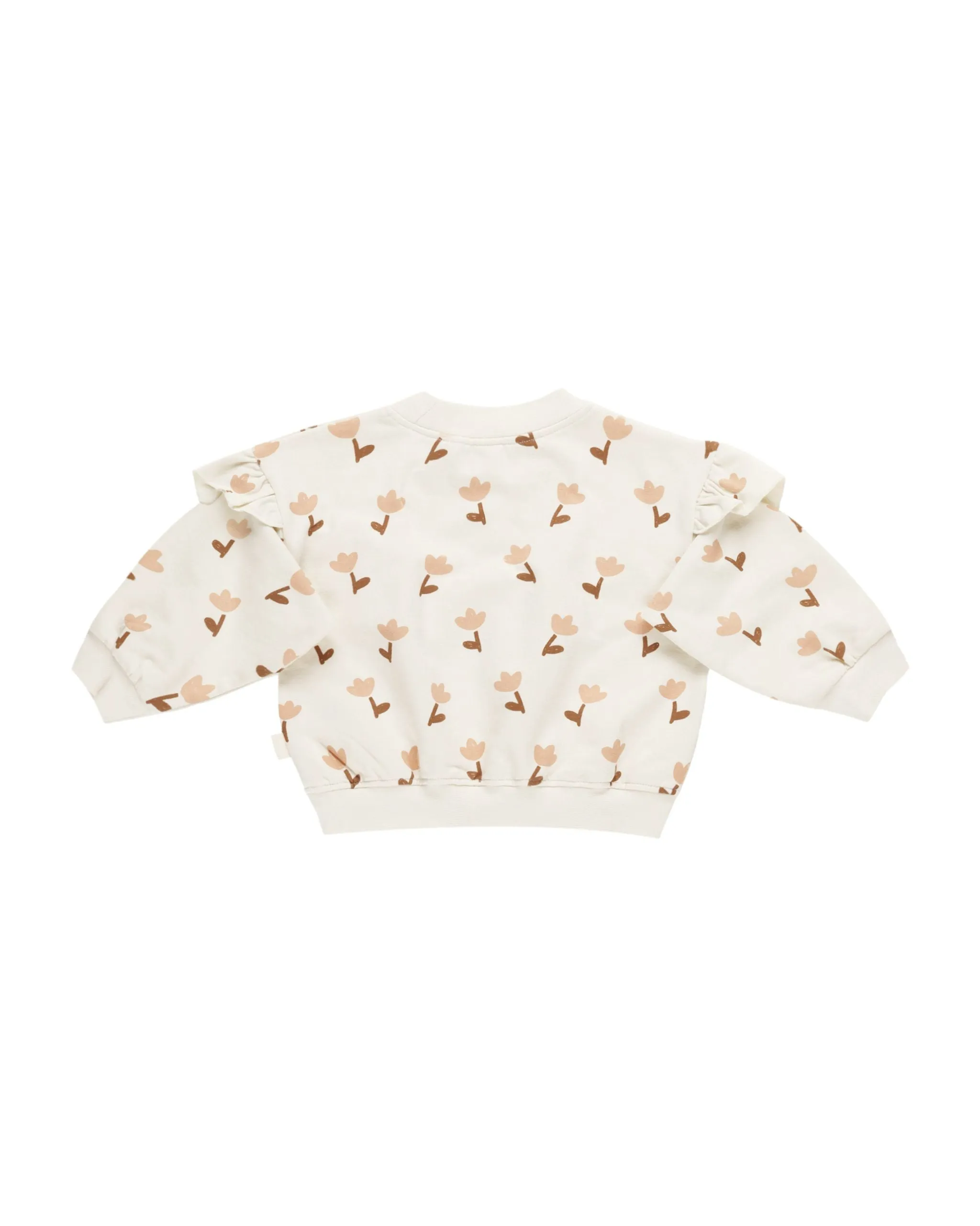 Quincy Mae - Ruffle Fleece Sweater - Tulips