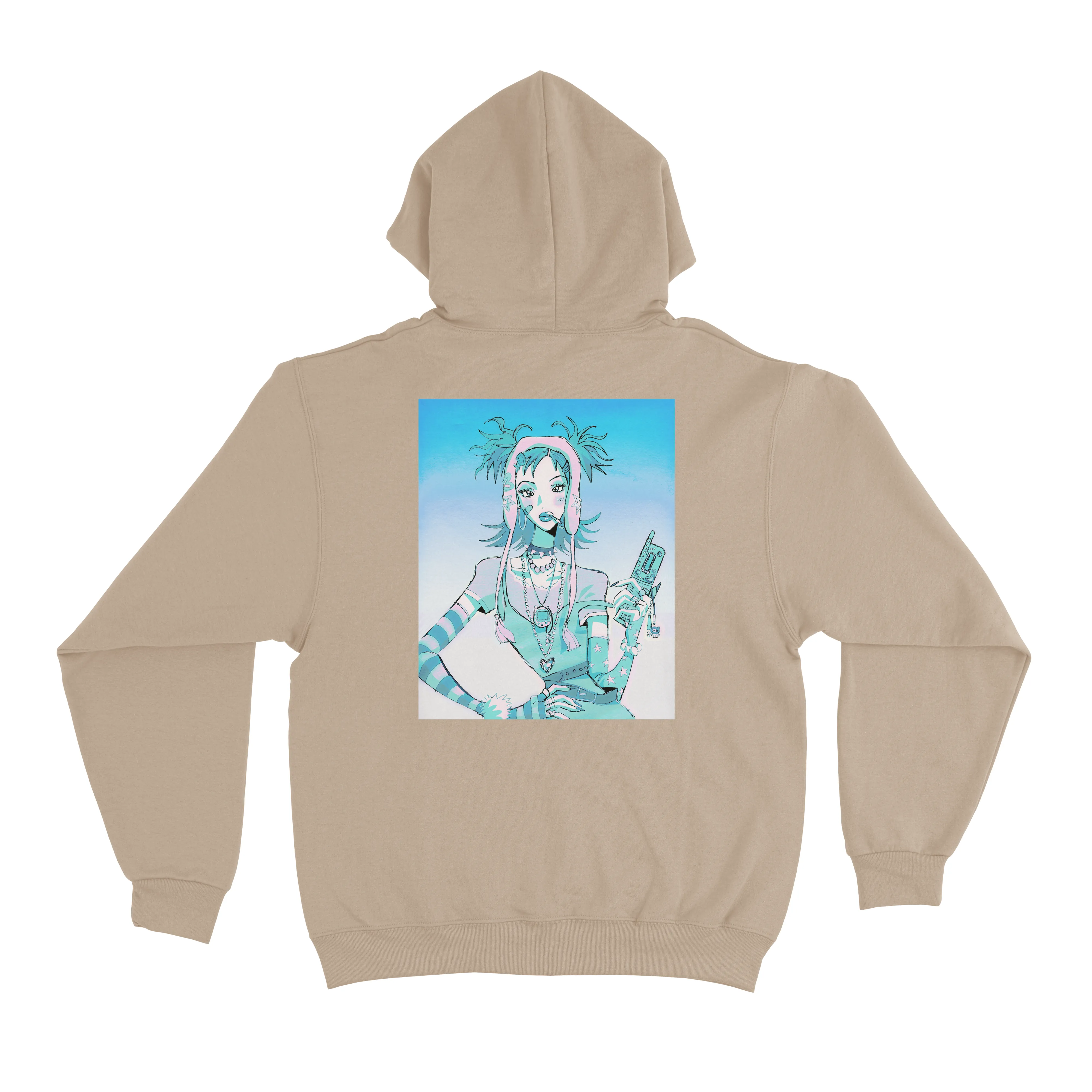 "Icy" Fleece Hoodie Beige