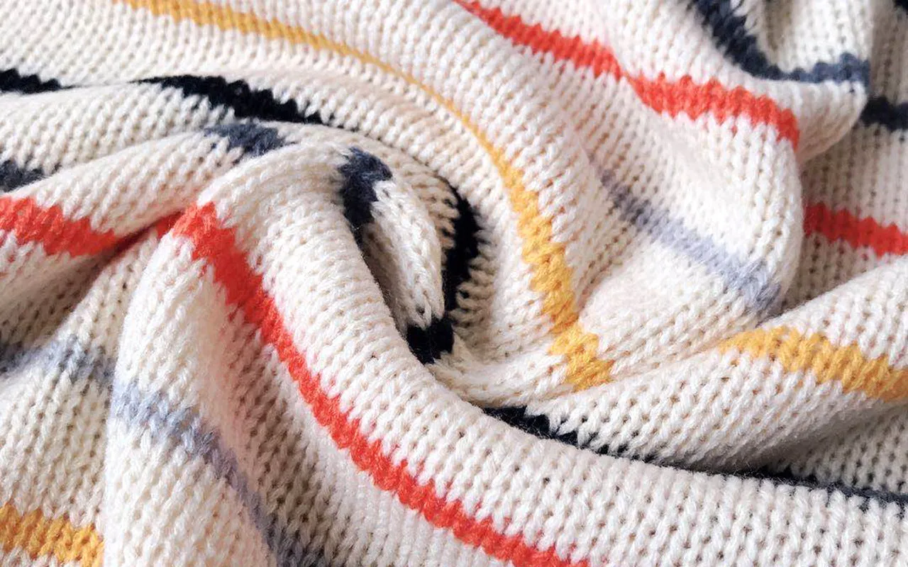 Rainbow One Shoulder Multicolor Striped Knit Sweaters