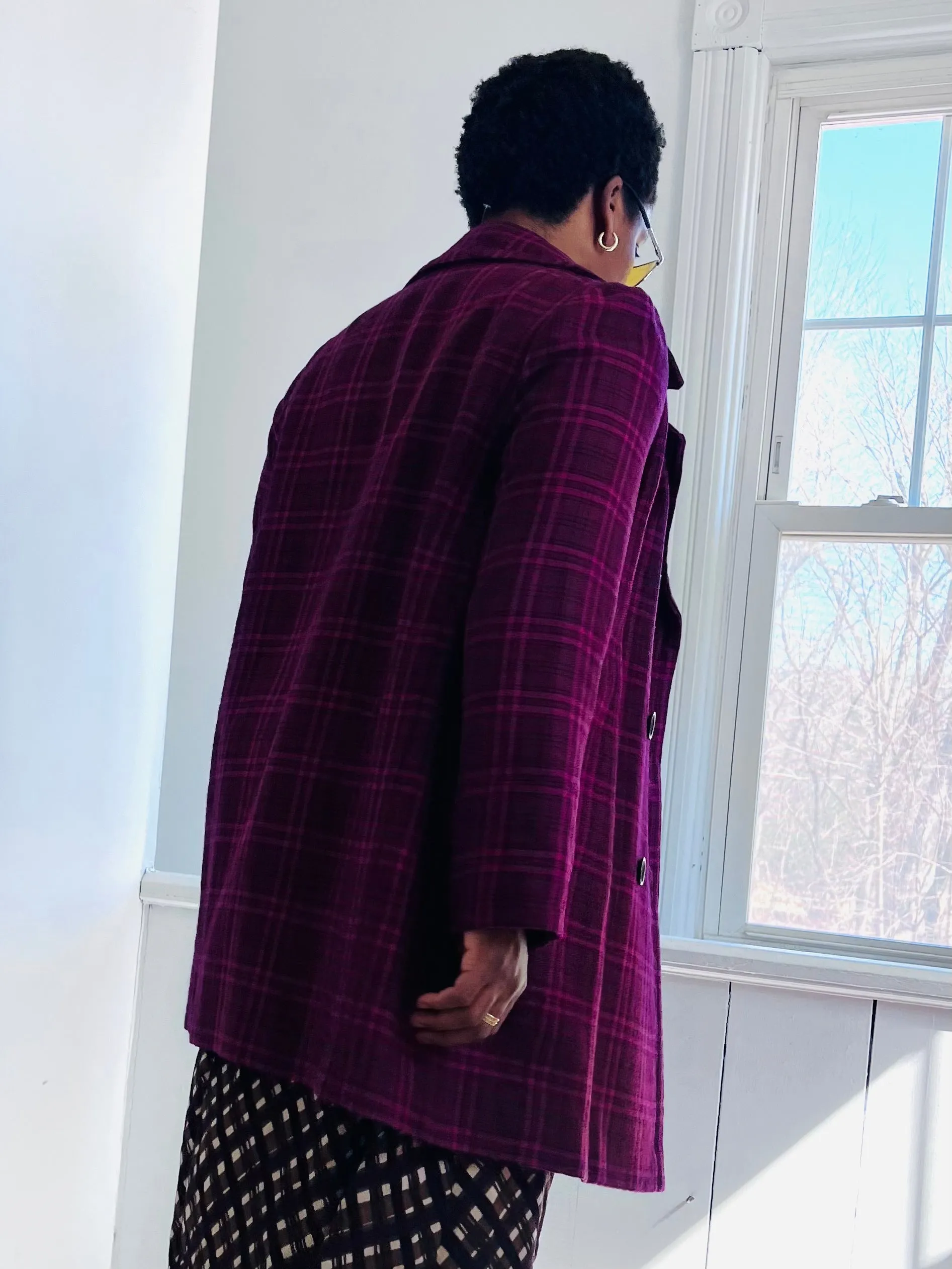 Raspberry Trench Coat