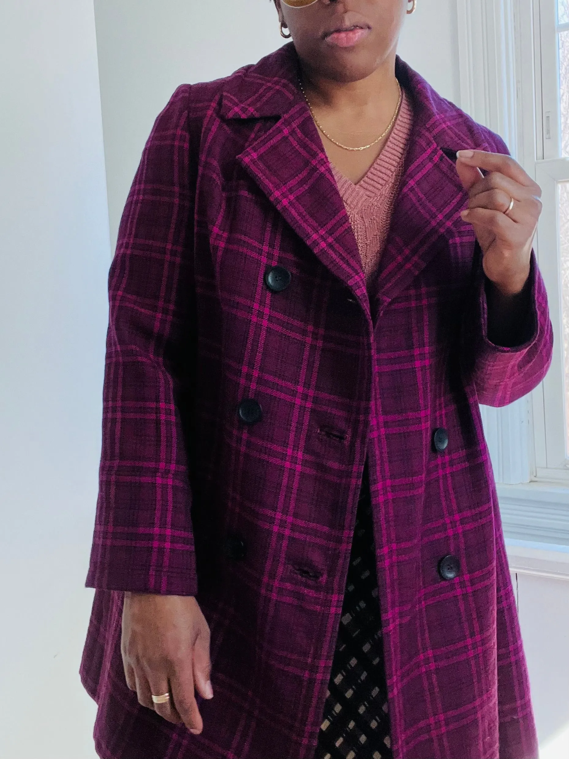 Raspberry Trench Coat