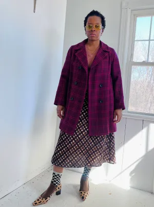 Raspberry Trench Coat