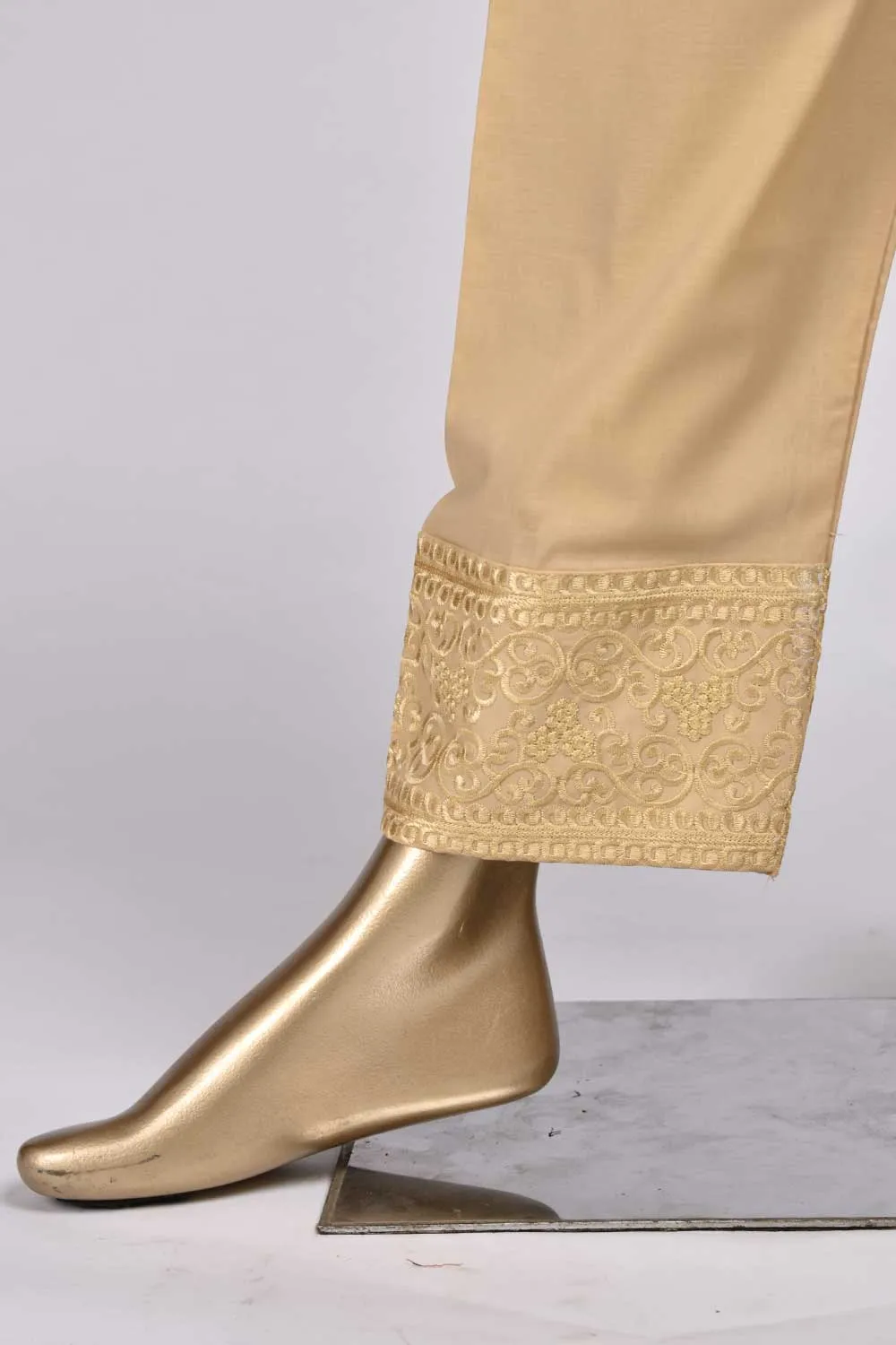 Ready To Wear Cotton Embroidered Trouser - CT-3-Skin