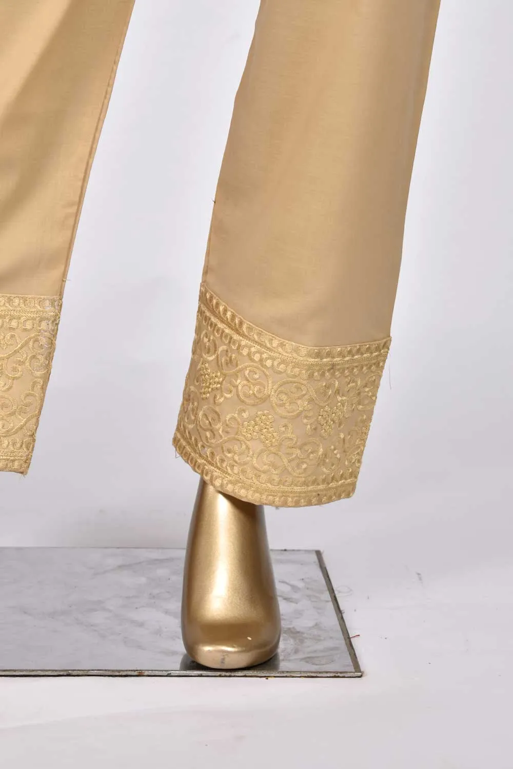 Ready To Wear Cotton Embroidered Trouser - CT-3-Skin