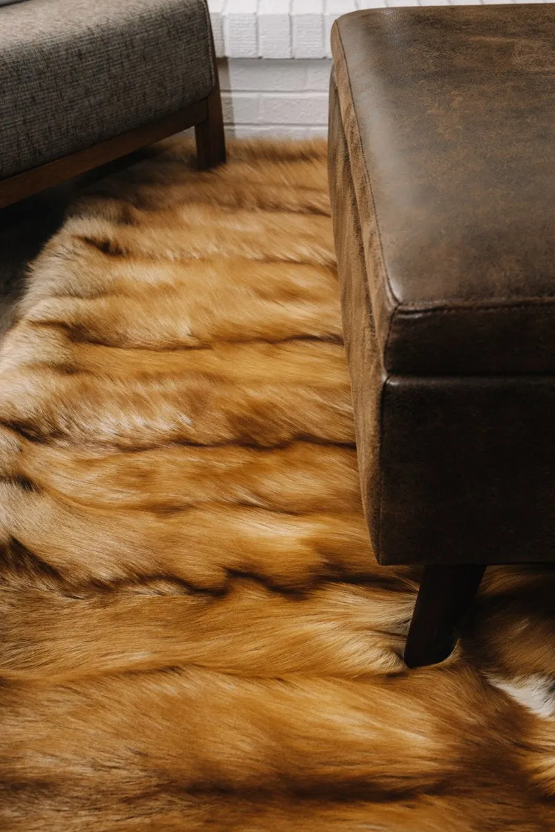 Red Fox Fur Throw