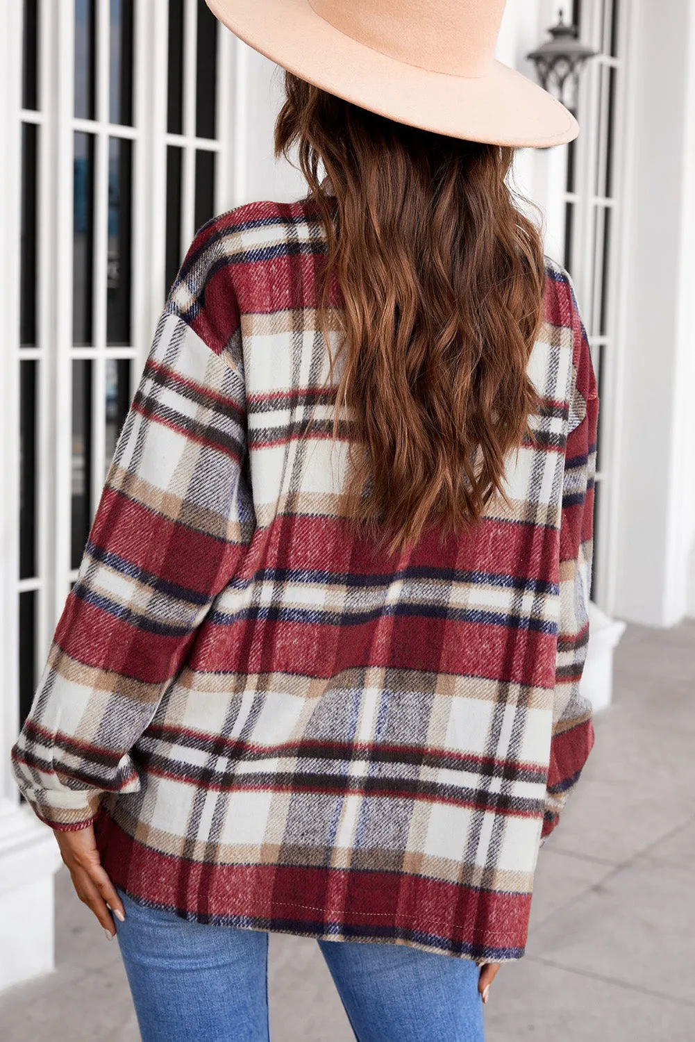 Red Plaid Shirt Shacket