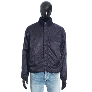 Reversible Dior Oblique Blouson In Navy Blue Wool Fleece & Technical Fabric