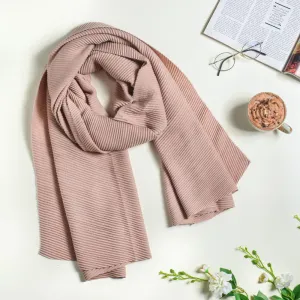 Ribbed Pret Scarf Beige