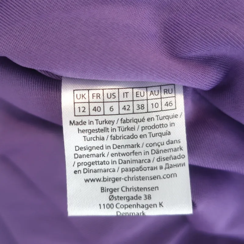 Rotate Birger Christensen Sirin Sequined Long Sleeve Midi Dress Purple Size US 6