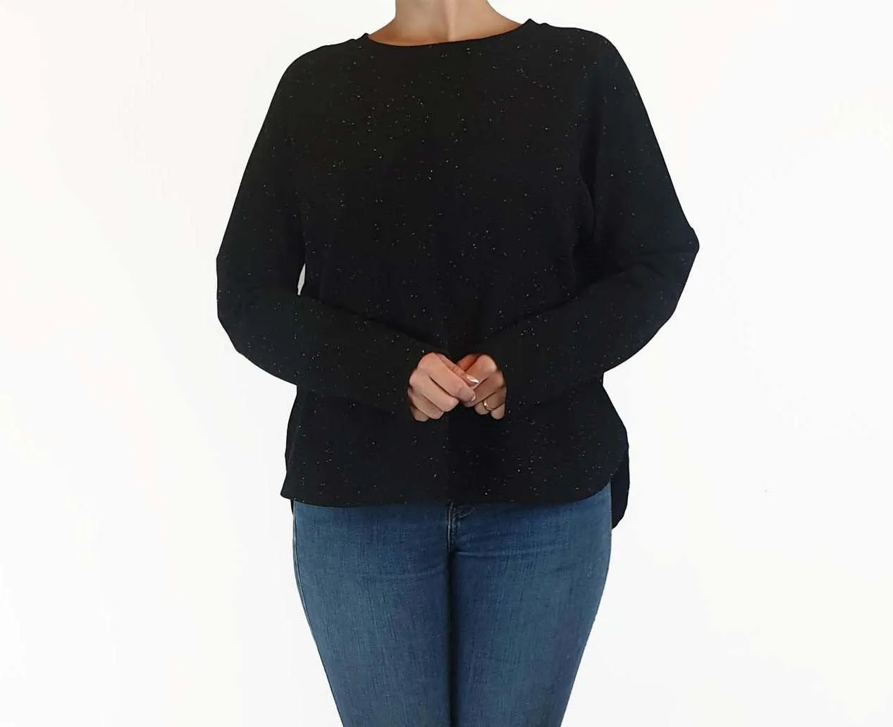 Seed black speckled jumper size S