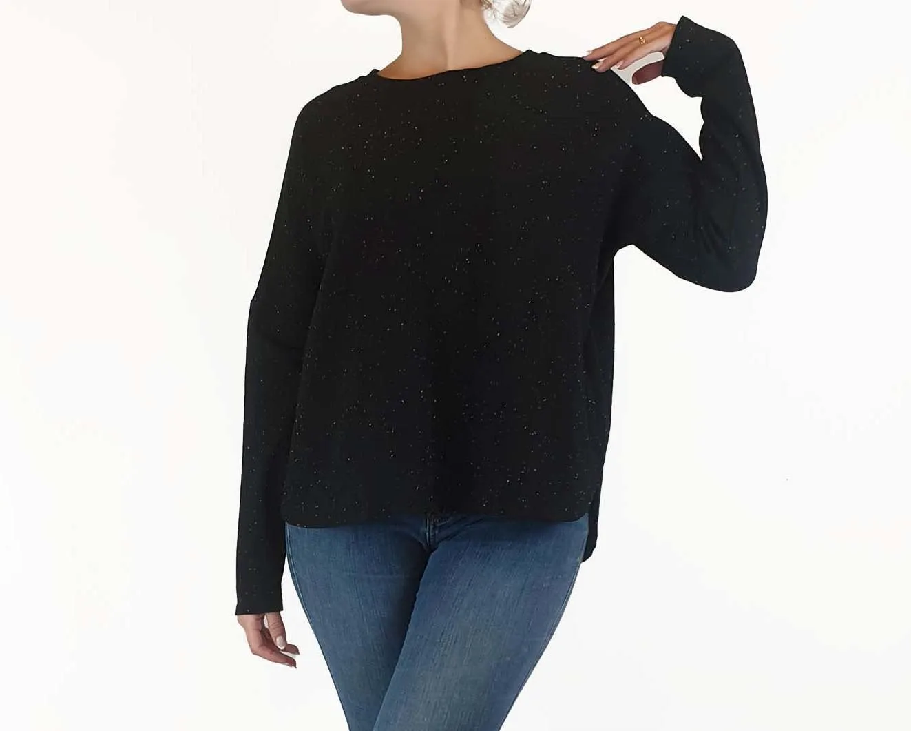Seed black speckled jumper size S