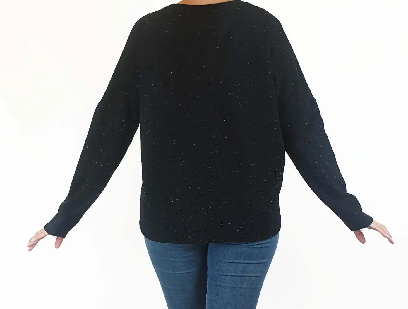 Seed black speckled jumper size S