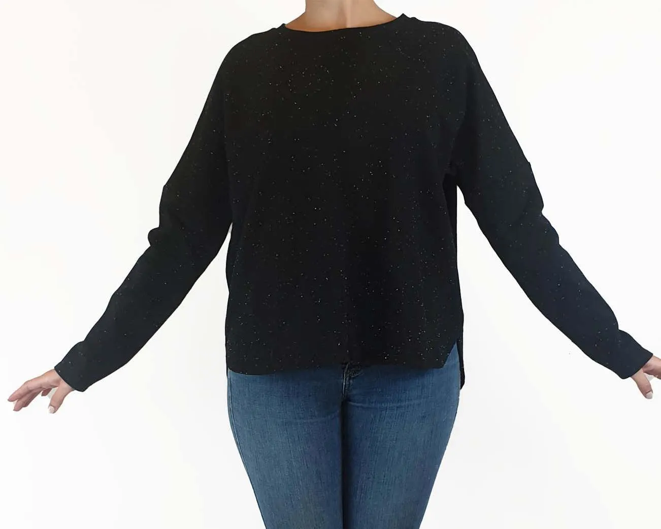 Seed black speckled jumper size S