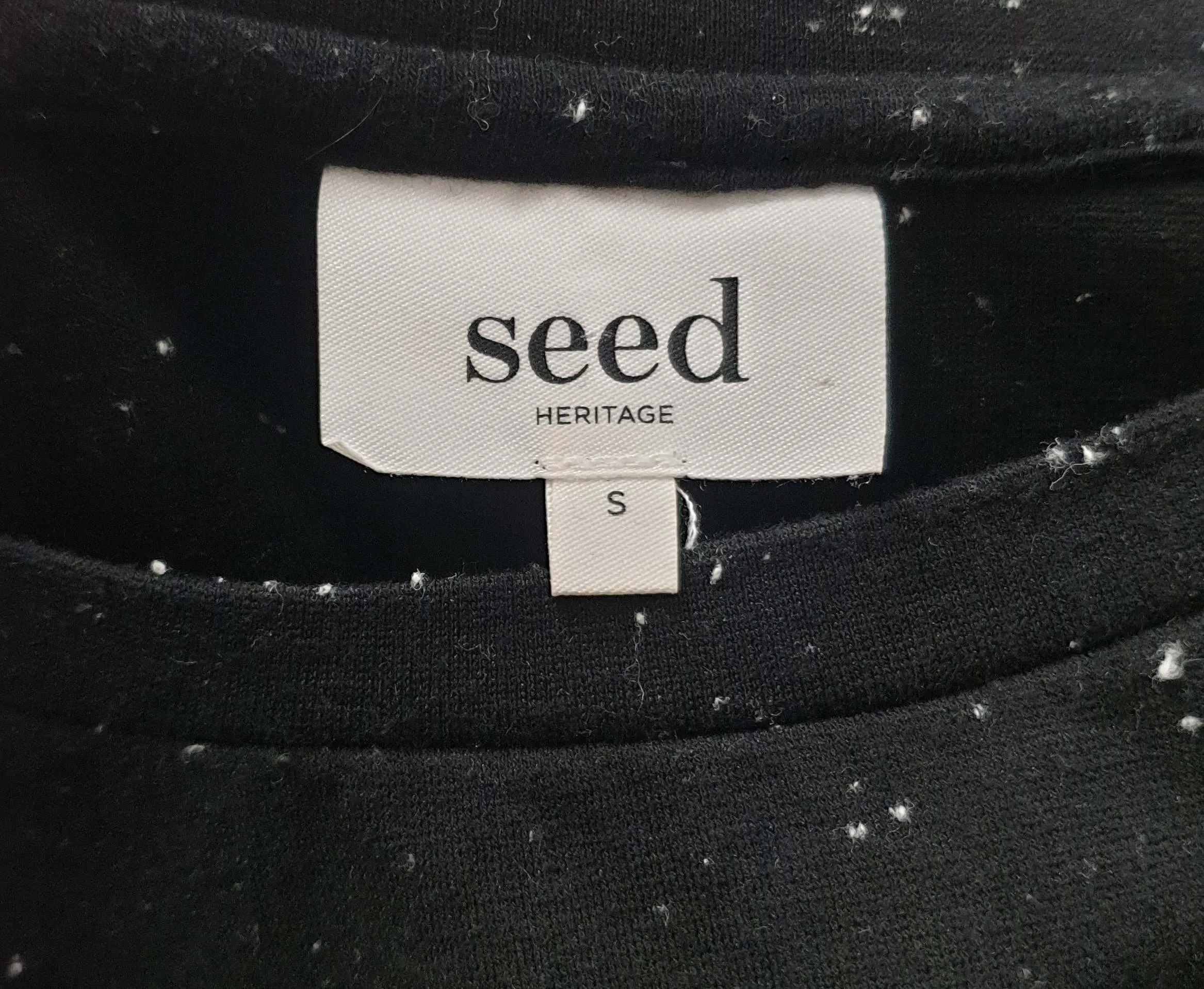 Seed black speckled jumper size S