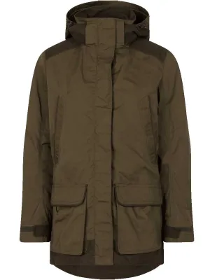 SEELAND Key Point Kora Waterproof Jacket - Ladies - Pine Green / Grizzly Brown