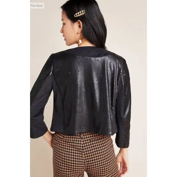 Shonda Black Ultra Suede Sequined Jacket