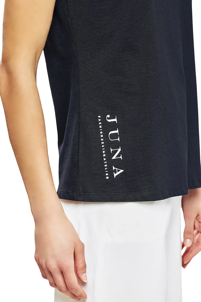 Short Sleeve Cotton T-Shirt with Embroidered Face Silhouette