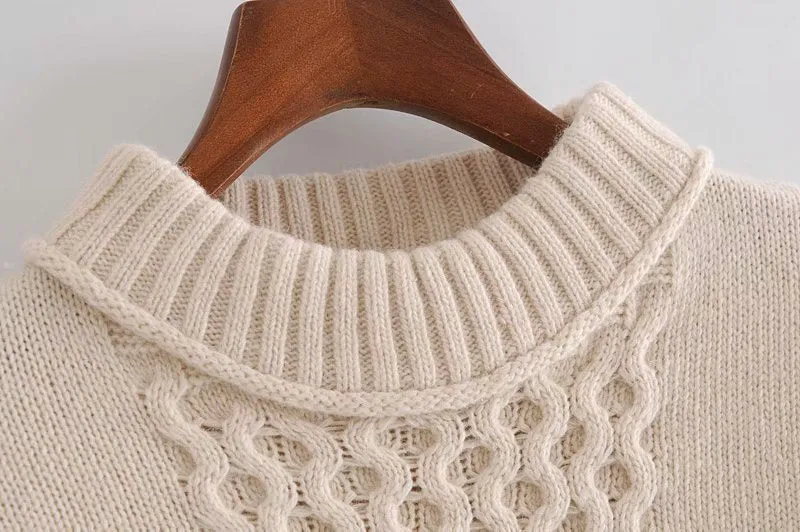 Shoulder Padded Geometry Tops Sweaters