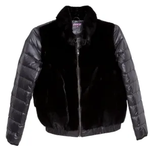 Signature Down  Sleeve Jacket with Removable Sleeve (Black)