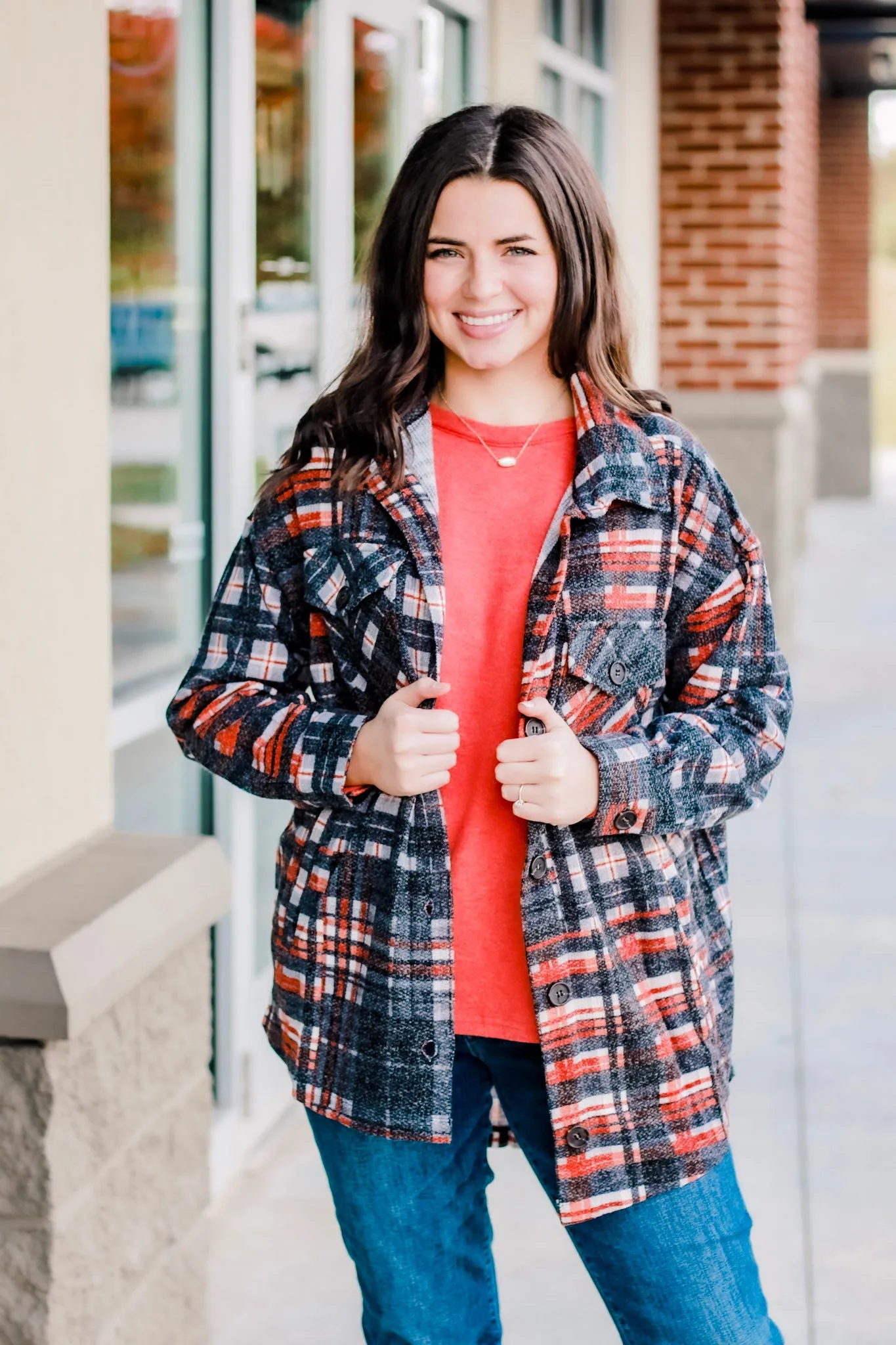 Standout Aztec Print Shacket in Black