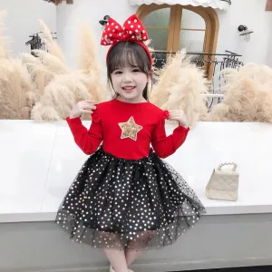 STAR-STRUCK LONG SLEEVED DRESS