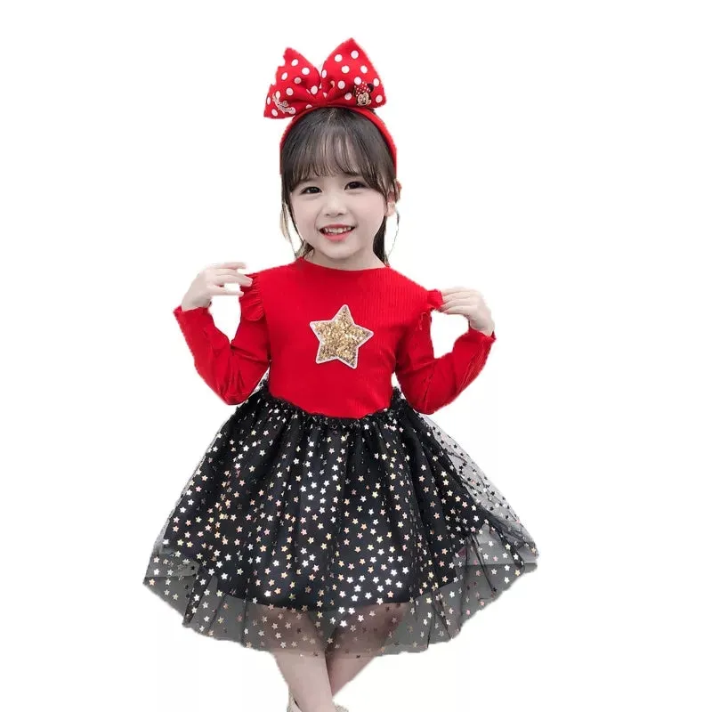 STAR-STRUCK LONG SLEEVED DRESS