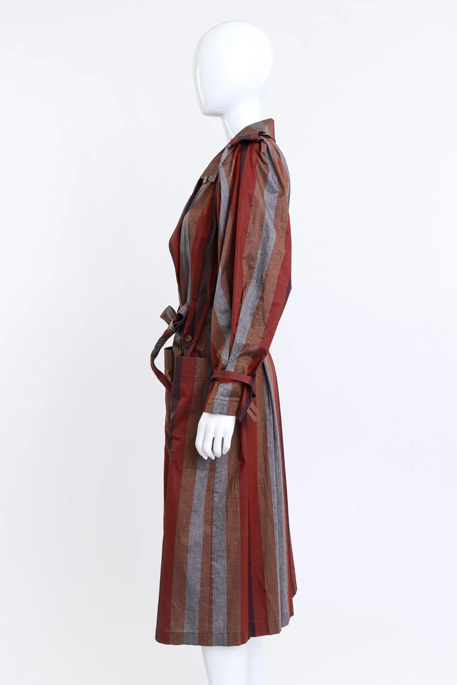 Striped Trench Coat