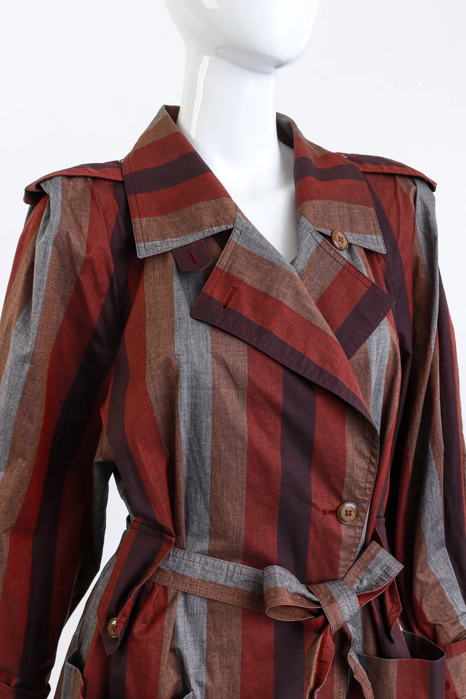 Striped Trench Coat