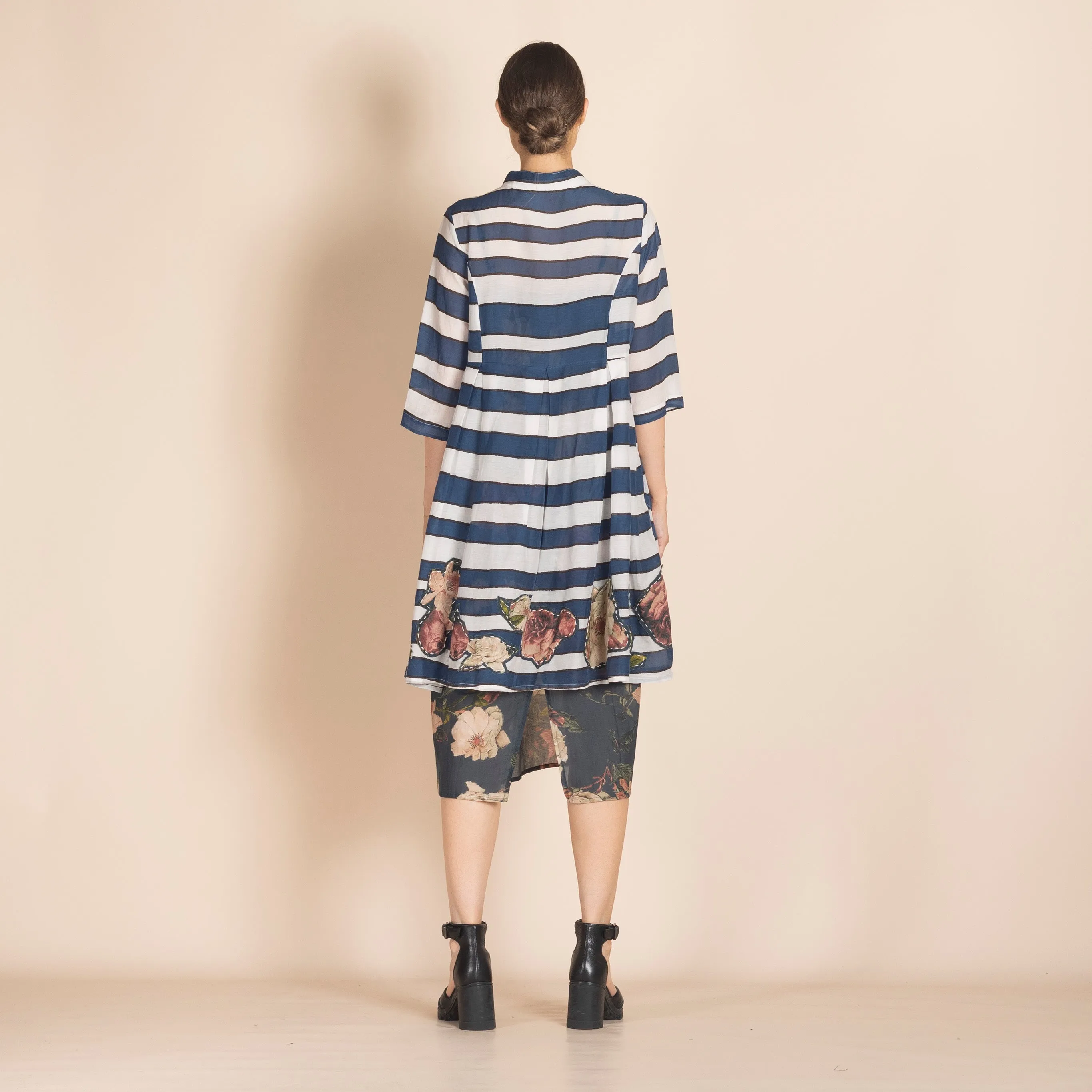 stripes monastic coat