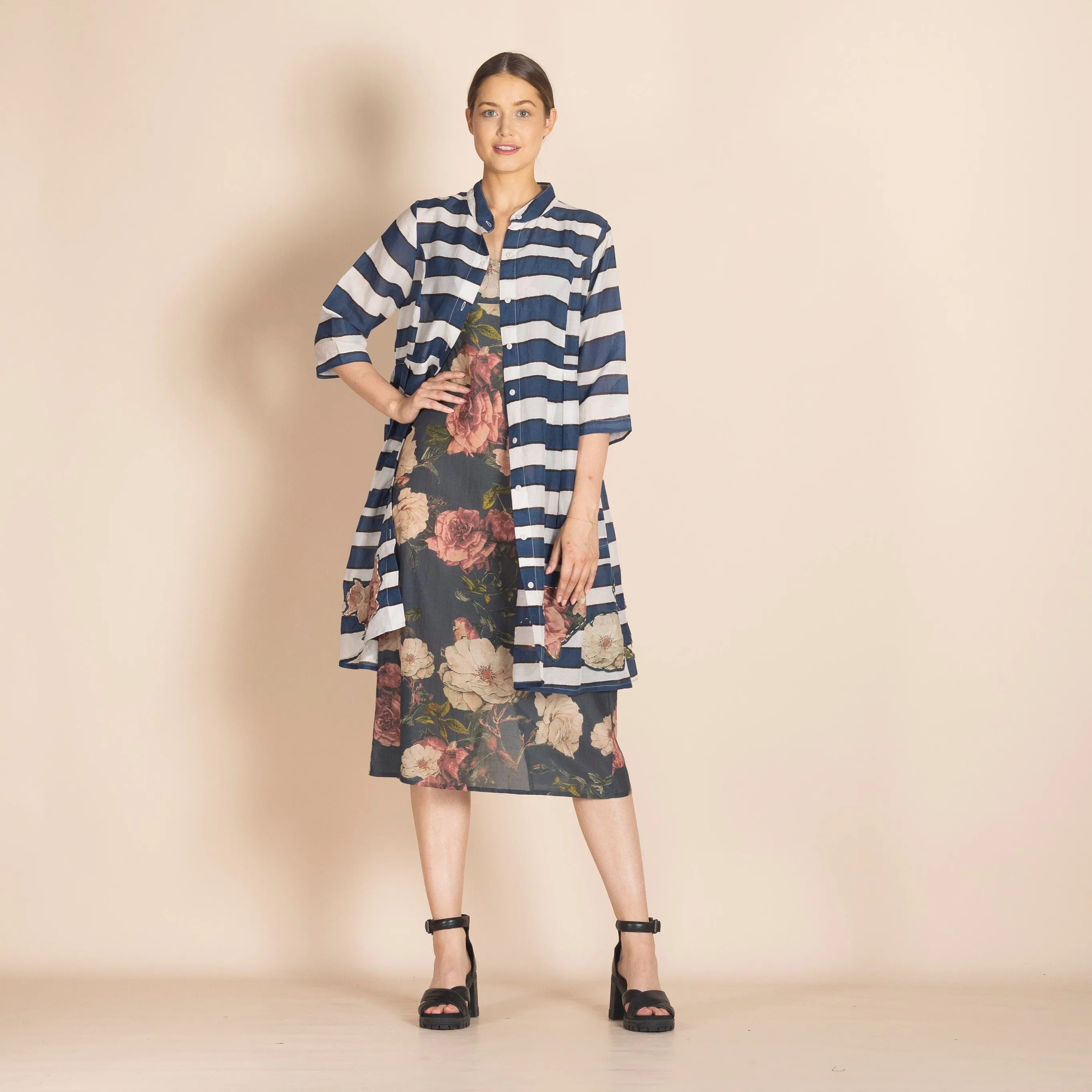 stripes monastic coat