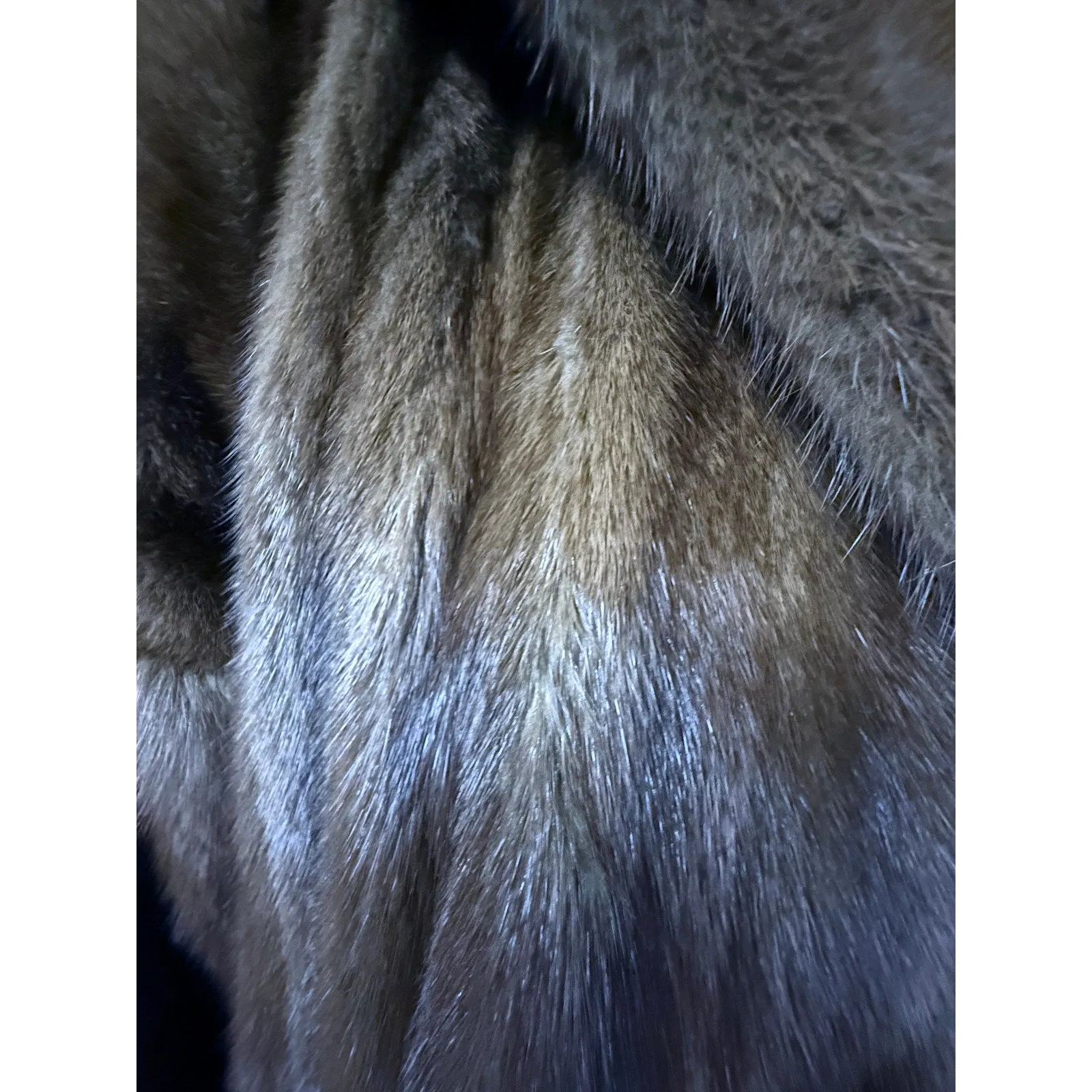 Stunning Alaskan Mink Fur Swing Coat  Hat Full Length L/XL David Green 90" Sweep