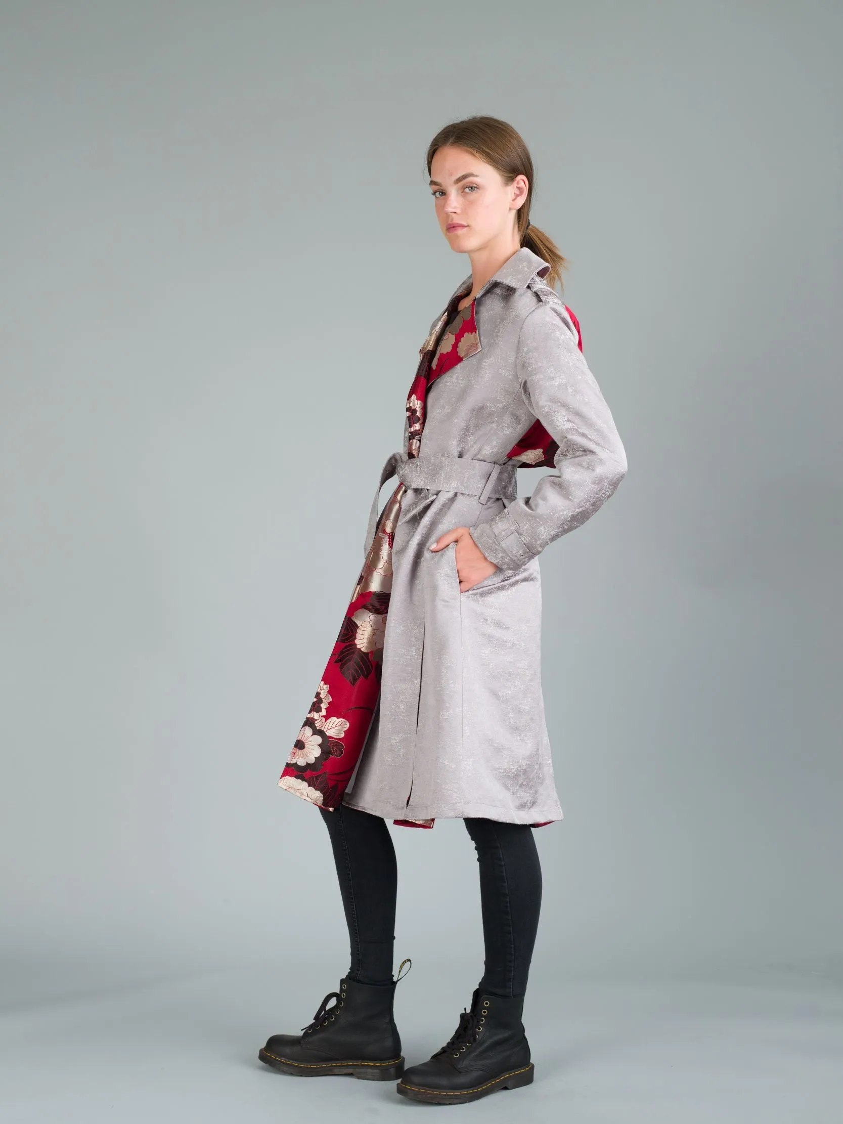The Trench Coat - Red Camelia