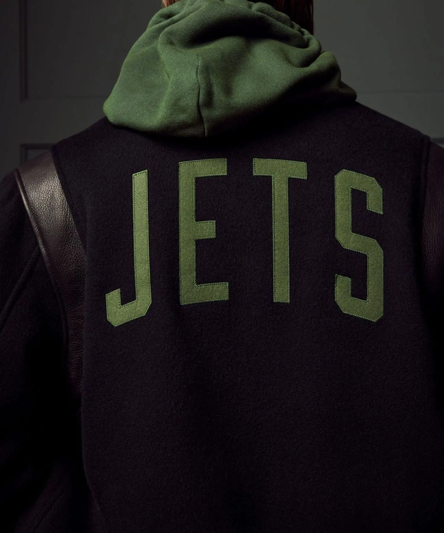 Todd Snyder by Fanatics for NFL Jets Cashmere Varsity Jacket